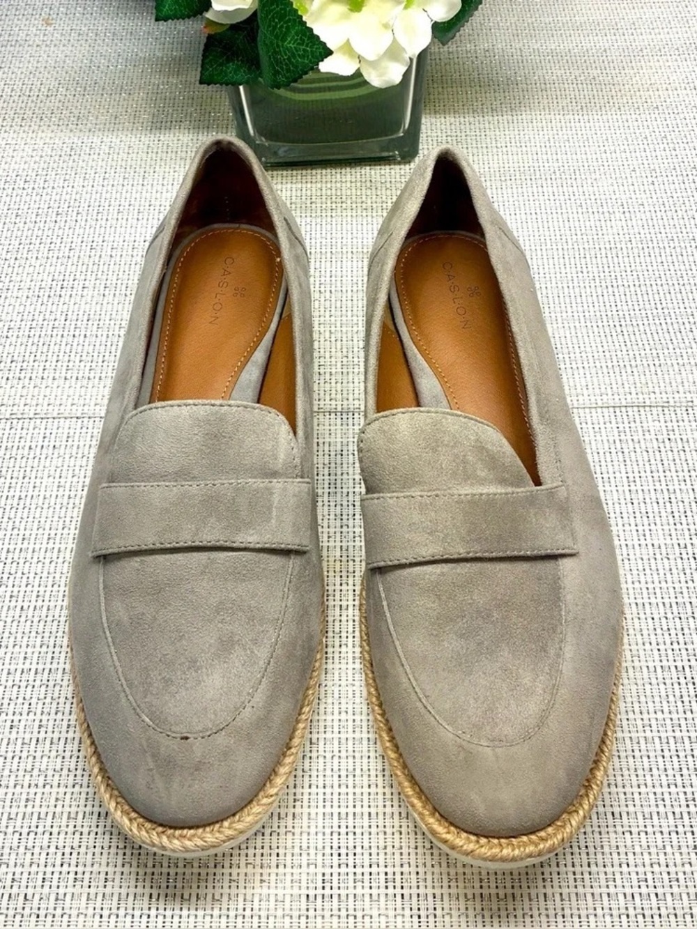 Caslon Men's Suede Penny Loafers in Taupe